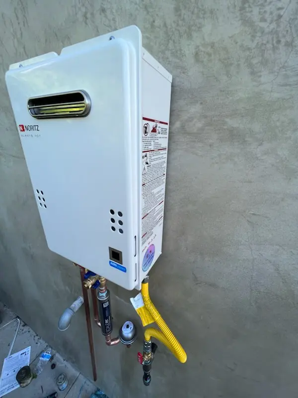 Tankless water heater installation for Hancock homes
